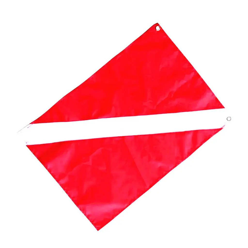 MagiDeal сверхмощный эффективный красный и белый полиэстер флаг для дайвинга