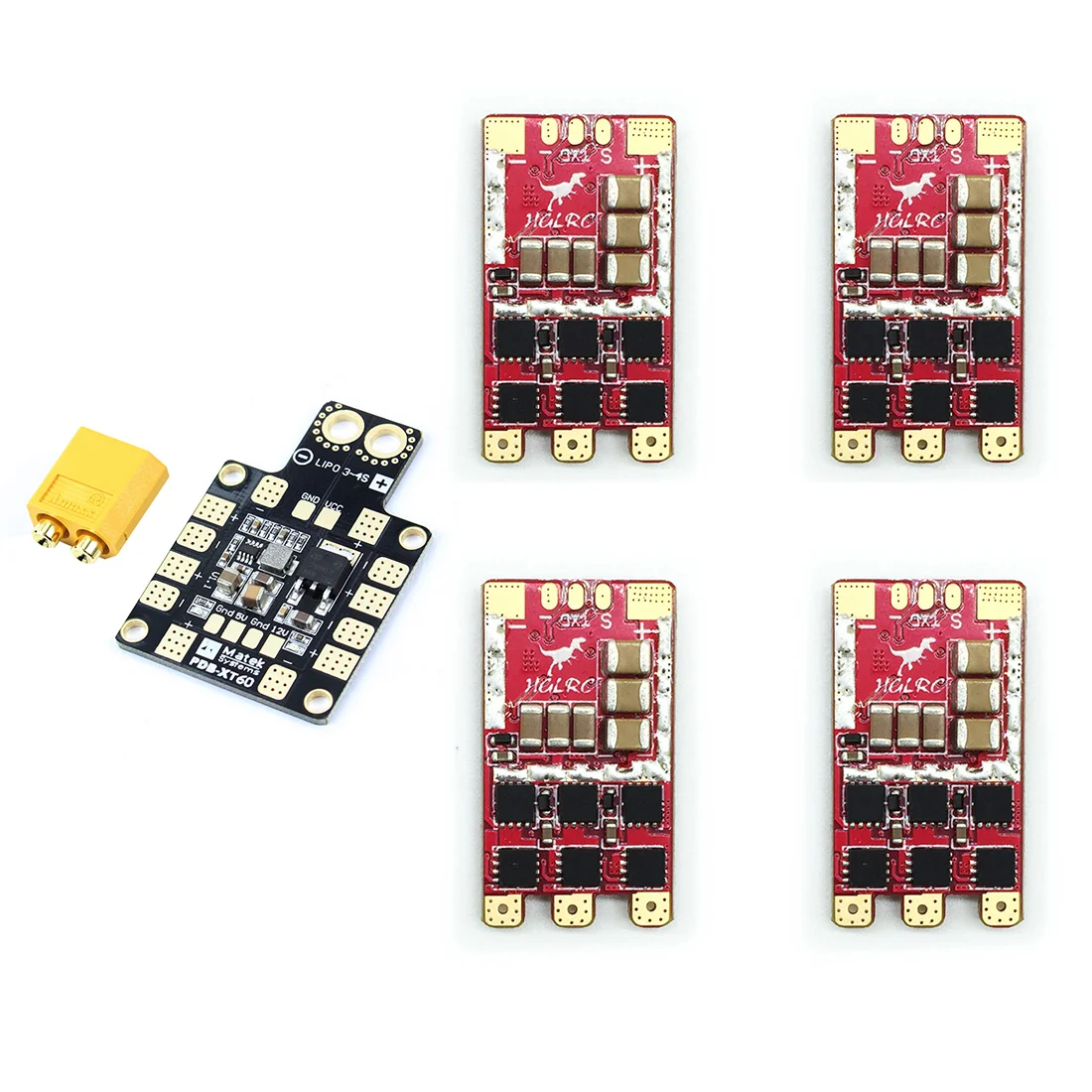 HGLRC T-Rex 35AMP BLHeli_32 3-6S ESC Dshot1200 с PDB XT60 распределительная плата питания для FPV гоночного дрона квадрокоптера