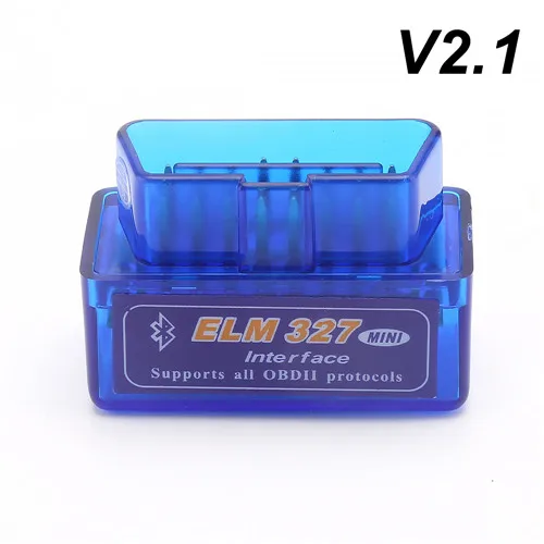 V2.1-Blue OBD V2.1 V1.5 Мини ELM327 OBD2 Bluetooth Авто сканер OBDII 2 автомобиля ELM 327 Тестер диагностический инструмент для Android Windows Symbian - Цвет: V2.1-Blue