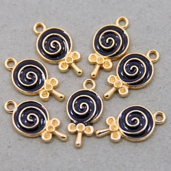 Enamel Candy Lollipop Charms for DIY Jewelry Making - Set of 10 (10pcs color 5)