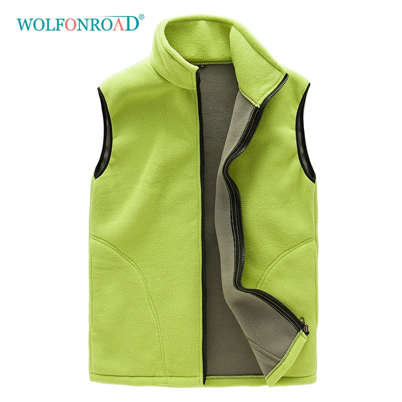 Women Green WOLFONROAD флисовый жилет мужской осенний походный жилет мужской жилет без рукавов жилет зимний жилет для рыбалки жилеты для скалолазания треккинга жилеты YJ-07 - Цвет: Women Green