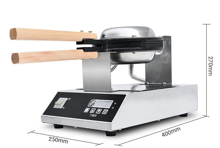 

With shipping cost Digital 220v HongKong Egg Waffle Maker Thickened 3 Layer Teflon Surface Bubble Waffle Machine