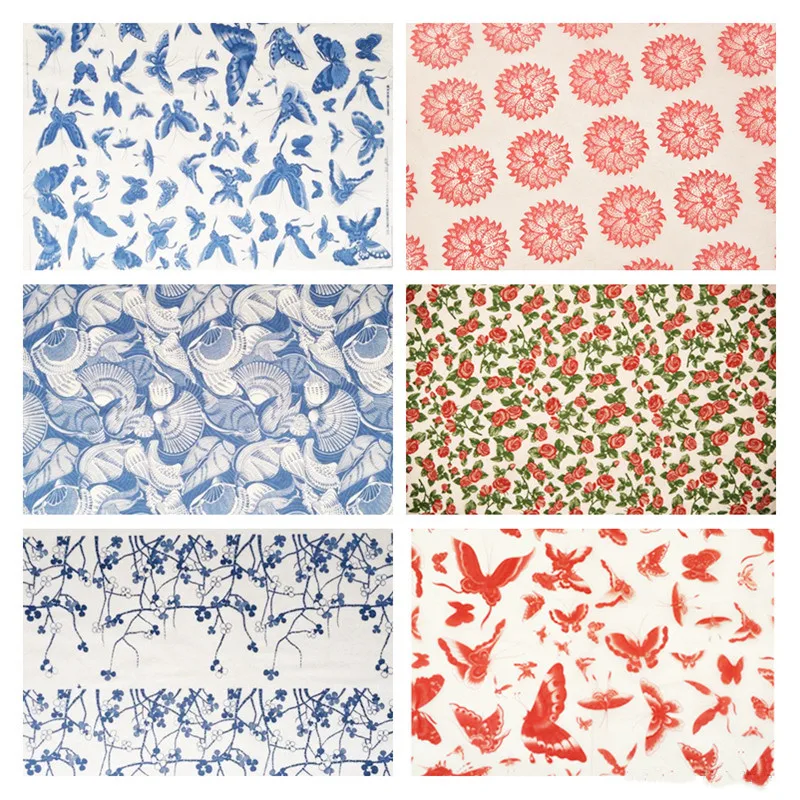 1PCS Pottery Art Underglaze Color Flower Paper colorful Transfer Paper Polymer Clay Tools DIY High Temperature Ceramic Decals