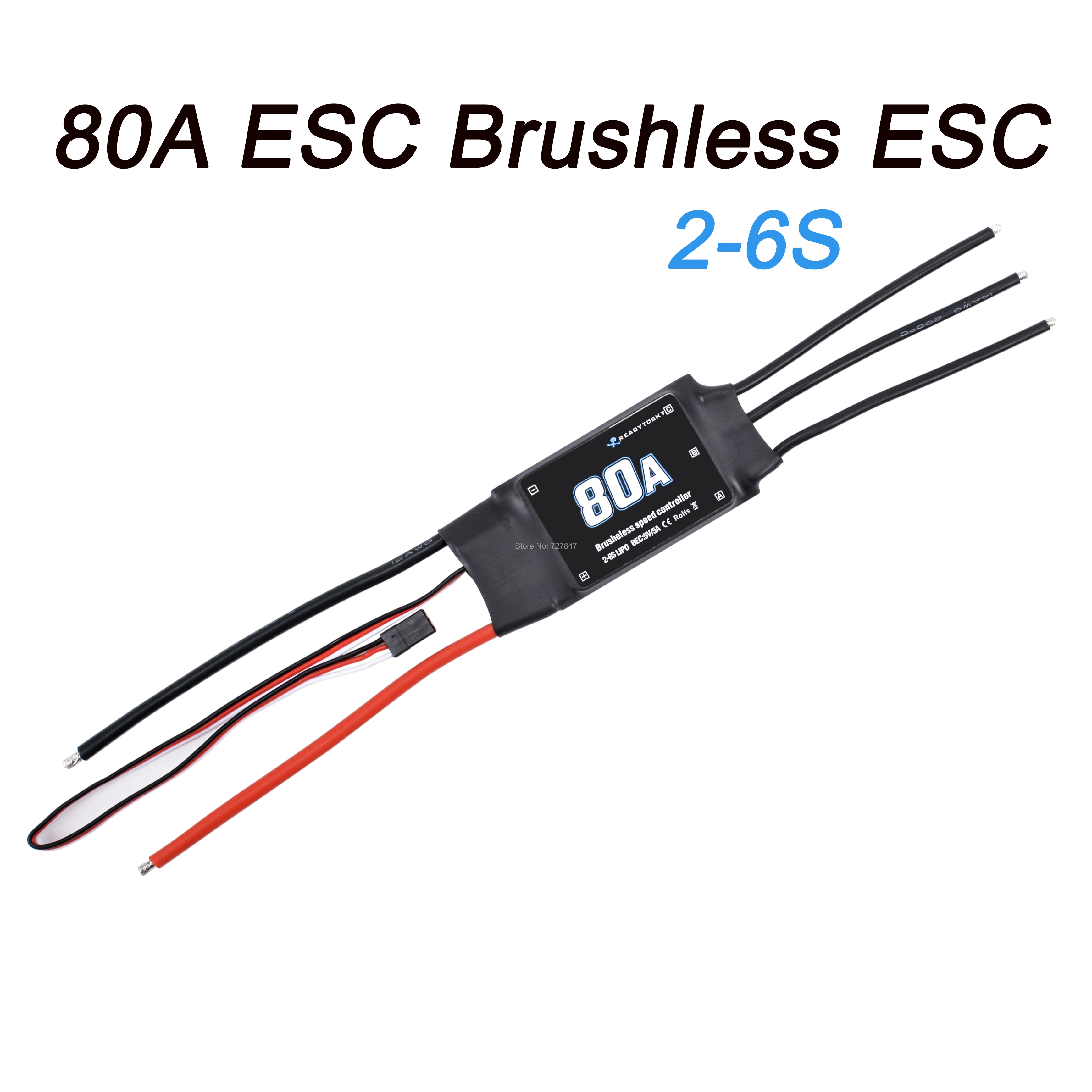 New 80A 2-6S ESC Brushless Speed controller for RC FPV Airplane Helicopter Drone | Игрушки и хобби