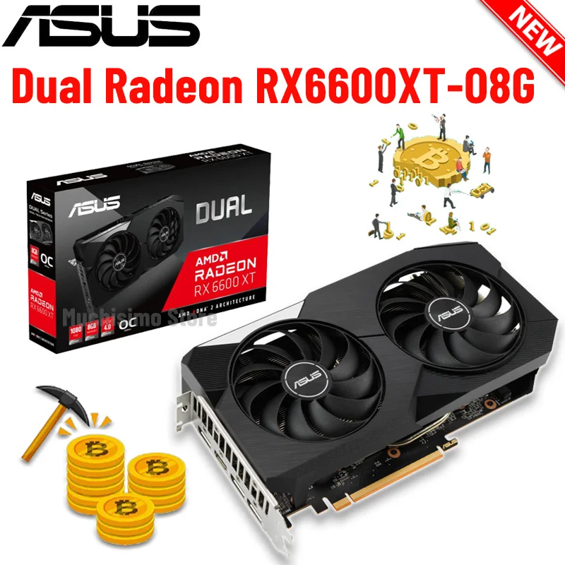 Видеокарта Asus DUAL RX6600XT O8G GDDR6 16000 МГц 6600 бит |