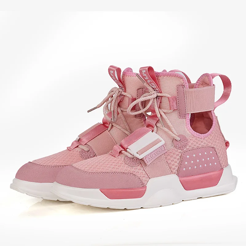 pink DanielMan/сезон весна-осень; унисекс; высокие кроссовки в стиле хип-хоп; Мужская обувь; дышащая мужская обувь; уличные женские ботинки; трендовые 215 - Цвет: pink