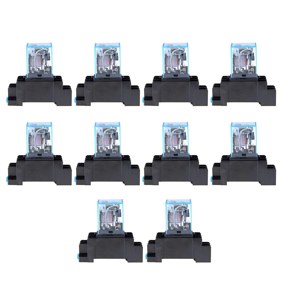 10PCS Coil Power Relay LY2NJ DPDT 8 Pin PTF08A JQX-13F Socket Base Electronic Micro Mini Electromagnetic Module Switch | Обустройство