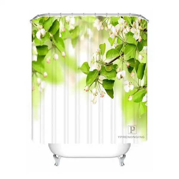 Shower Curtain Пользовательские Водонепроницаемый душ Шторы природа красивая Роза пейзажа@ 01 печатные Ванная комната Декор различные размеры#180324-01-08 - Цвет: Shower Curtain