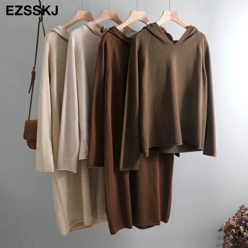 oversized hooded sweater dress