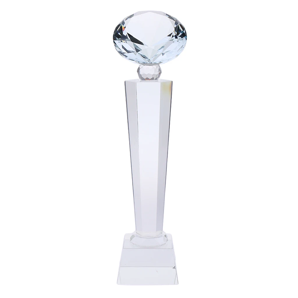 1Pc 29cm Crystal Trophy Cup Award Reward for Winner Souvenir Prize - Diamond