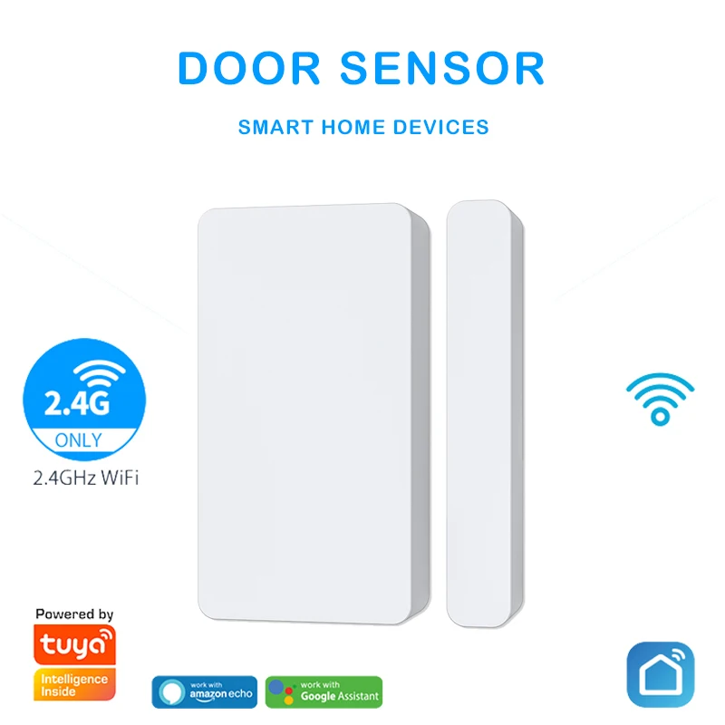 Tuya Smart WiFi датчик для двери Обнаружение открывания/Закрытые датчики сигнализации