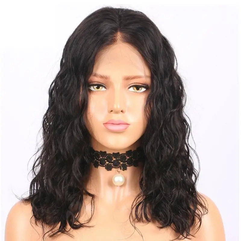 synthetic fib Hair Lace Front Wigs Veil In Closure Water Wave Wig Glueless Brazilian Remy Fiber Hair Wigs For Black Women Hair