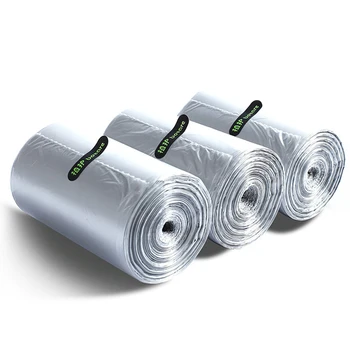 

Free Shipping Portable 3 Roll Of Garbage Bags Kitchen Bathroom Trash Bags 110 Count Per Roll Flat Mouth Big Garbage Bag