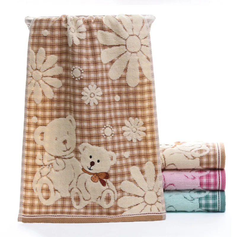 Pure Cotton Baby Towel Cute Cartoon Baby Face Towel Soft Double Gauze