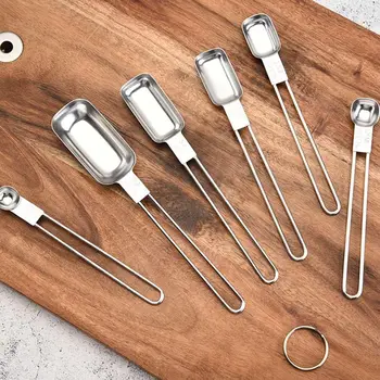 

6pcs Kitchen Measuring Spoons Teaspoon Coffee Sugar Scoop Cake Baking Flour Measuring Cups Kitchen Cooking Tools