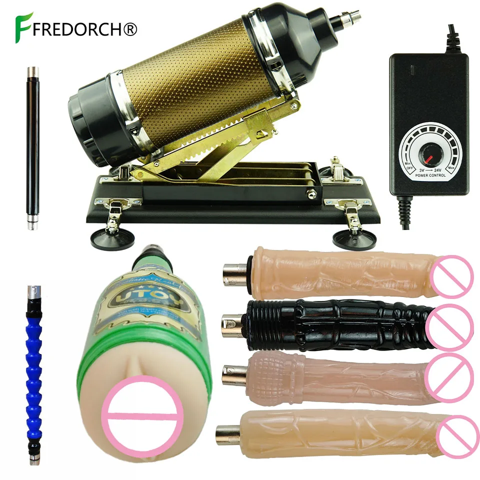 FREDORCH Cannon секс машина с мужской мастурбатор чашки и 4 вида фаллоимитаторы