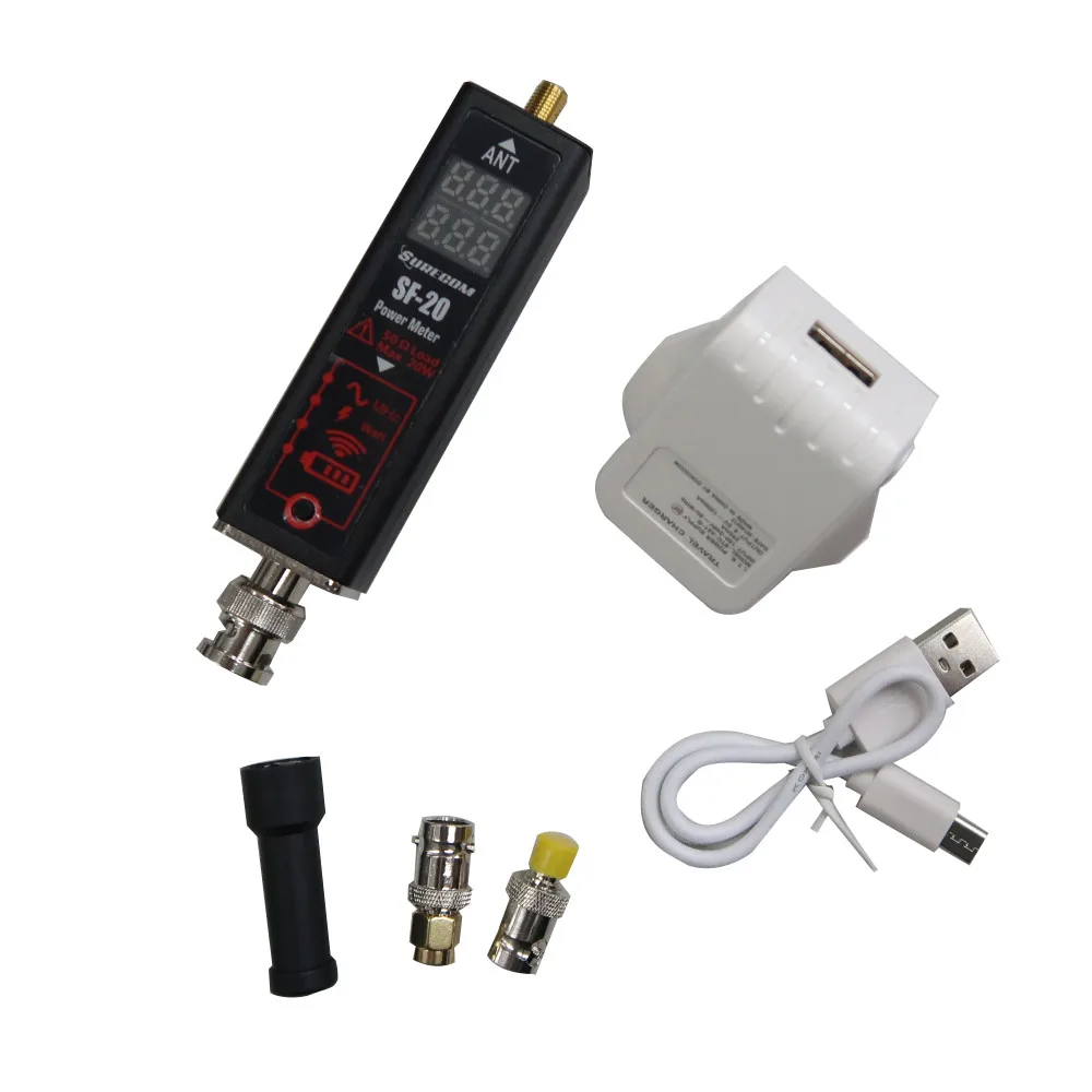 Medidor de potencia y Contador de frecuencia, adaptador USB de CA de 100-240V con Cable de cargador USB, SF-20, 20W
