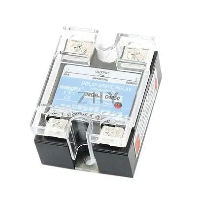 

MGR-1 D4850 DC 3-32V to AC 24-480V 50A Solid State Relay w Clear Cover