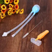 Комплект из 3 предметов, Детские носовой аспираторный комплект для малышей Уход вакуумным отсосом, сопли устройство для прочистки носа у новорождённых