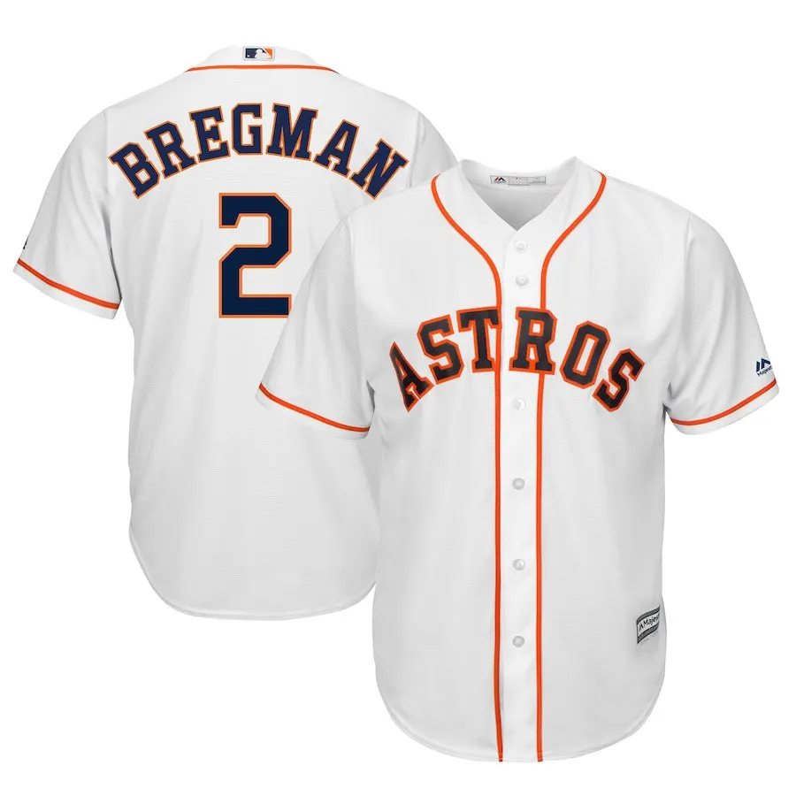 Черный Мужчины Хьюстон Jose Altuve Alex Bregman Джерси - Цвет: Черный