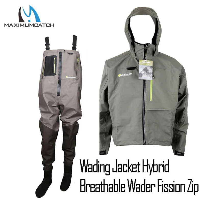 Perfect Maximumcatch Outdoor Stocking Foot Light Weight Breathable Fly Fishing Wader Waterproof Wading Pants Fishing Wader Jacket 22