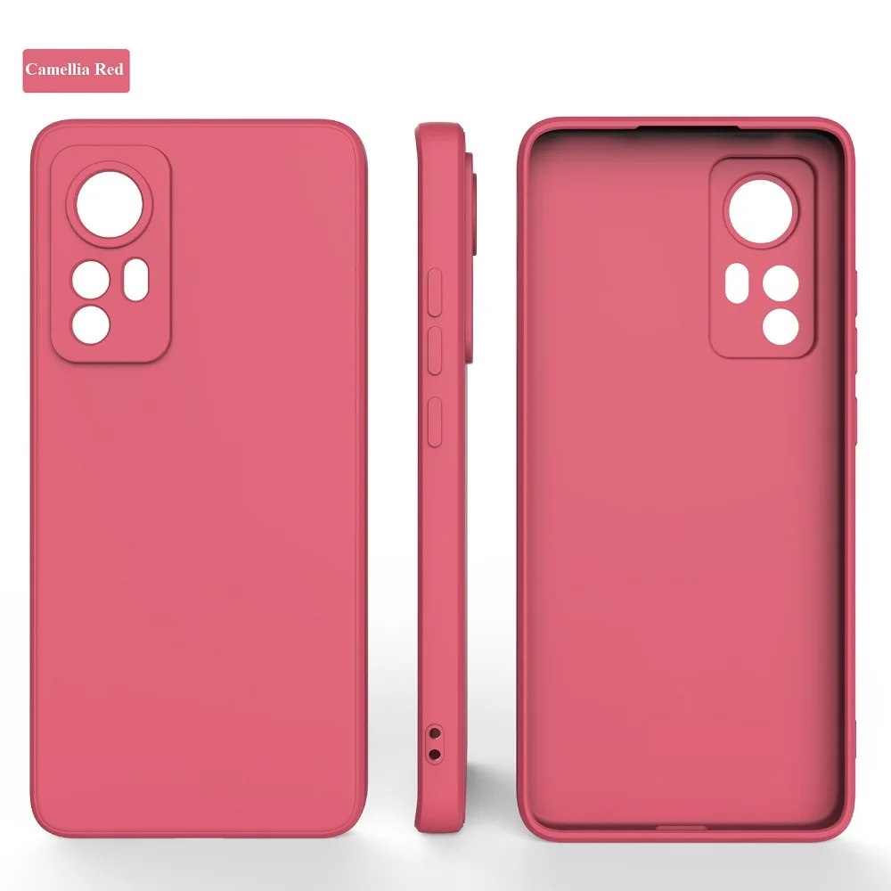For Xiaomi 12 Pro Ultra Straight Edge All-inclusive Lens Mobile Phone Case Matte Soft TPU Cover Anti-scratch Protective _voghion.com