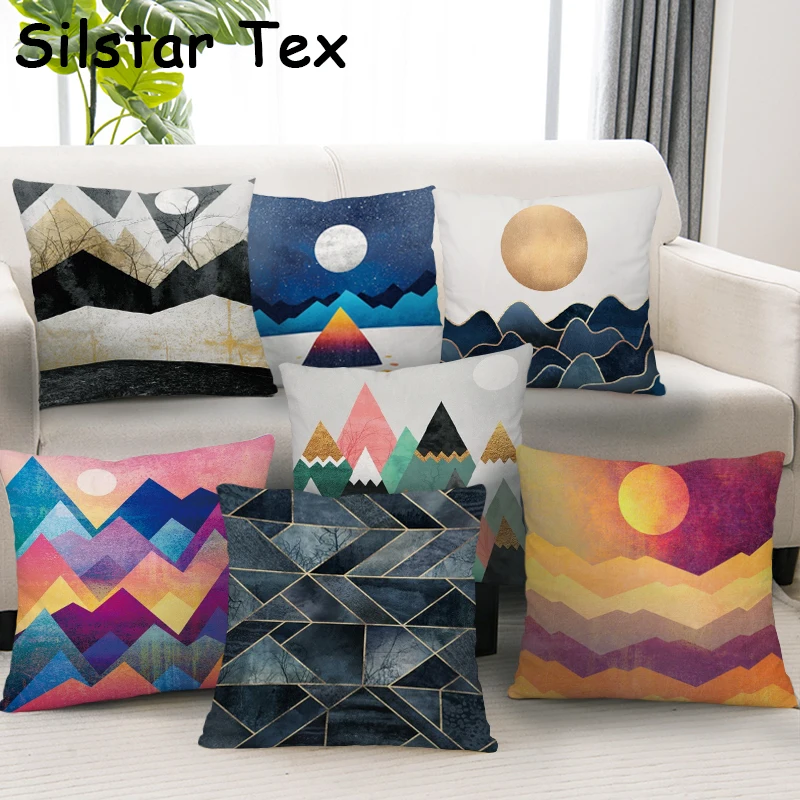 Подушка Silstar Tex с натуральным рисунком квадратная наволочка для дивана детской