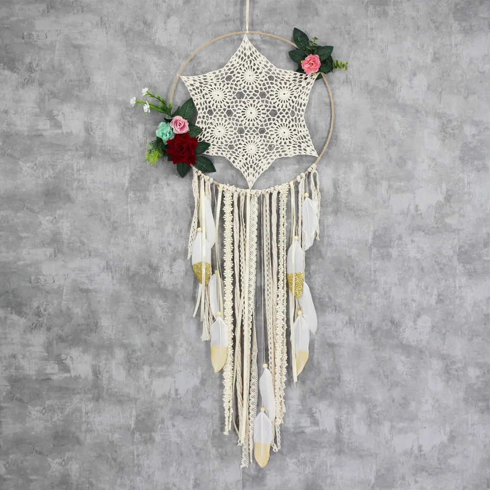 

MORI Series Wedding Season Banquet Scene Decorative Dreamcatcher Wind Chimes Pendant Air Hanging Charm Room Decorative Pendant