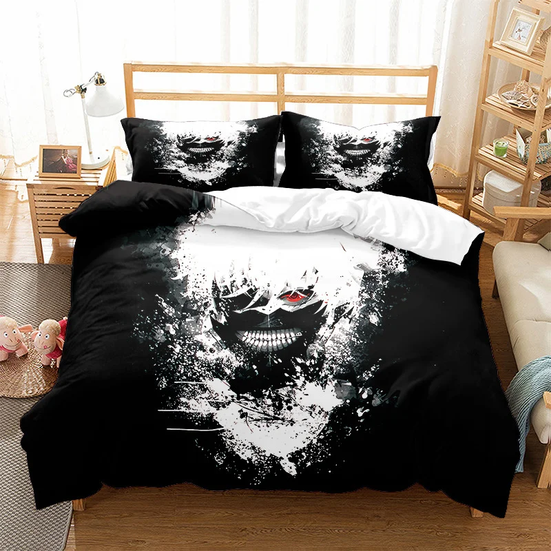 Ninja Uzumaki Uchiha Narutoes Bedding Set Duvet Cover Quilt Cover Pillowcase Double Queen King Size Kids Bedroom Home Textile