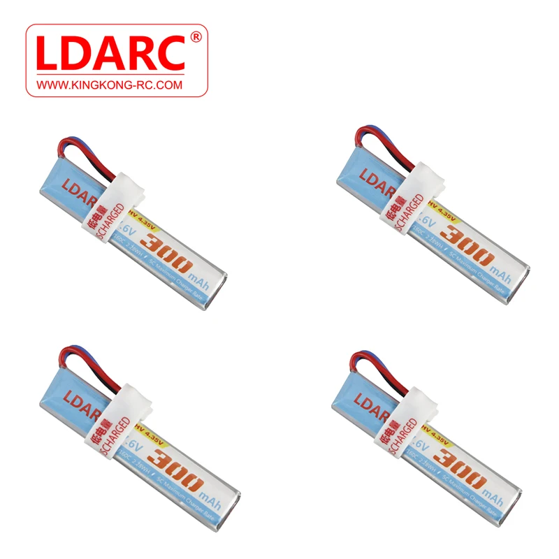 

1/2/4 PCS LDARC 2S 7.6V 300mAh 80C / 160C HV 4.35V Lipo Battery w/ XH 2.54 Balance Plug for RC Drone FPV Racing Quadcopter