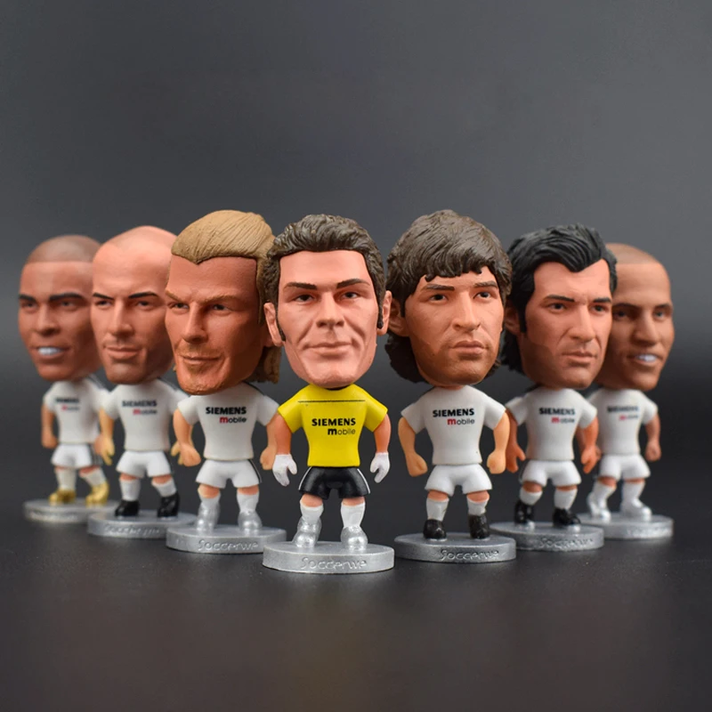 

7PCS 6.5cm Height Dolls + Display Box + CUP Madrid 2005 2.5inch Resin Figurine