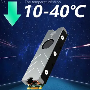 

NVME NGFF M.2 2280/22110 Heatsink SSD Aluminum Copper Sheet Radiator Thermal Silicone Pad with 4Pin 12V PWM Fan
