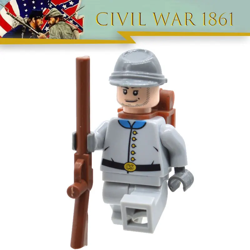 

Limited Lot The South Confederate American Civil War Soldier Revolutionary War MOC Building Blocks Toy for Children