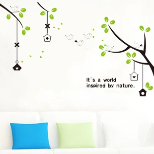 

wo ya Living Room TV Background Bedroom Bedside Romantic Decoration Generation Removable Wall Sticker Romantic Branches garland
