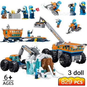 

829pcs Compatible Arctic Exploration Base Hot City Building Blocks Model Technic Bricks Figures Toys for Children