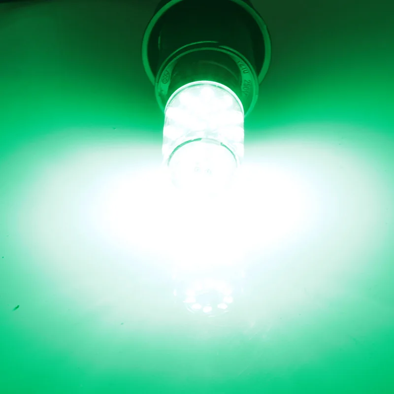 Светодиодная лампочка e14 кукурузная лампа rgb 12 Вт 12 В 24 в 36 в 48 в 60 в энергосберегающая лампа 2835 Чип 60 светодиодов супер точечная свеча домашнее освещение - Испускаемый цвет: Зеленый