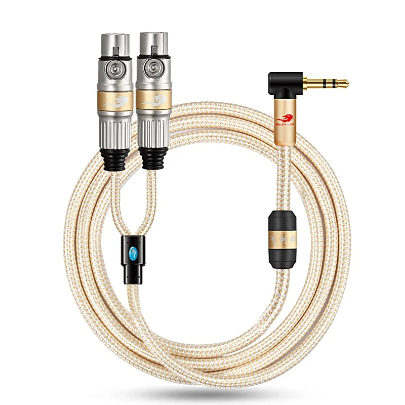 HiFi 1 8 Mini Jack 3 5mm to Dual XLR 3 Pin Female Audio Cable for Mixing Console Amp Headphone PC 3 5 to 2 XLR 1M 2M 3M 5M 8M