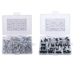 Rivets aveugles en aluminium, clous décoratifs, Rivets de traction en aluminium, Rivets de traction M2.4 M3.2 M4 pour Kit de meubles, 240 pièces/ensemble 
