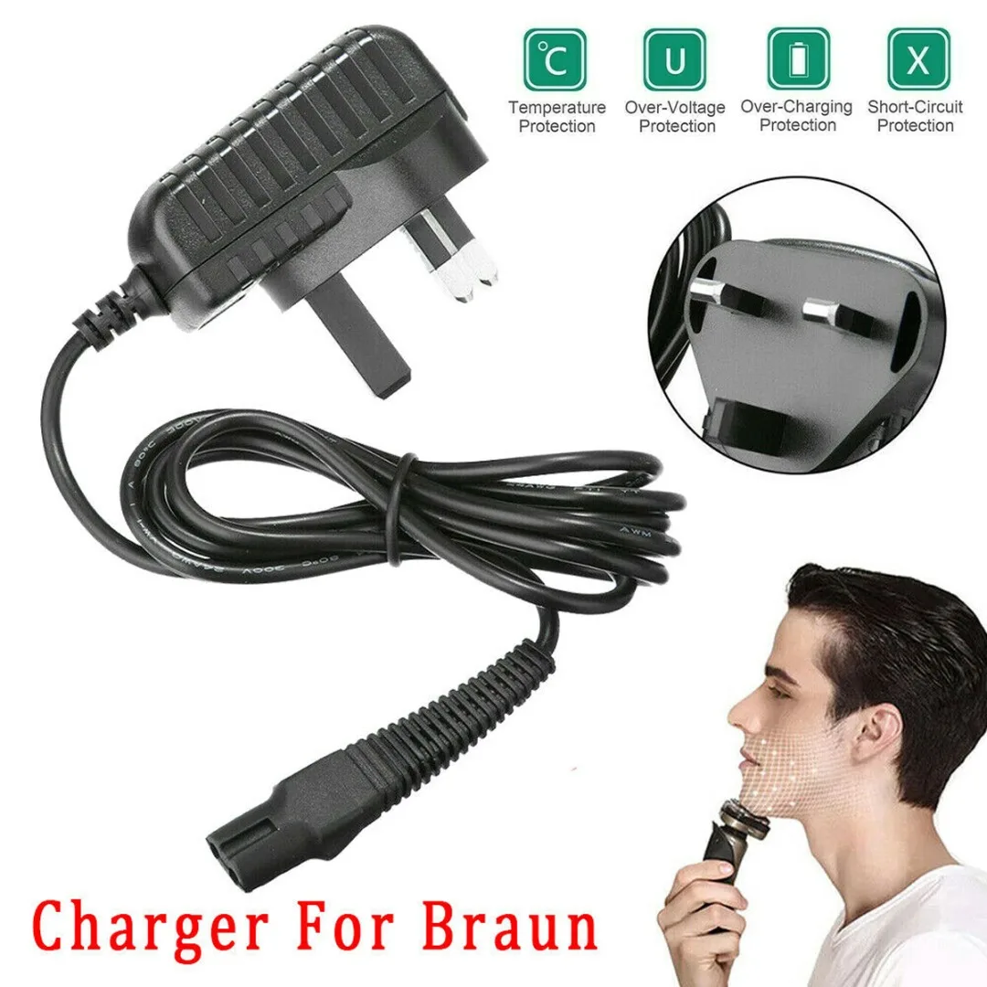 3 Pin UK Plug Charger Power Adapter Lead Compatible for Braun Series 340 720 Shaver Multiple Protection Fit For | Электроника