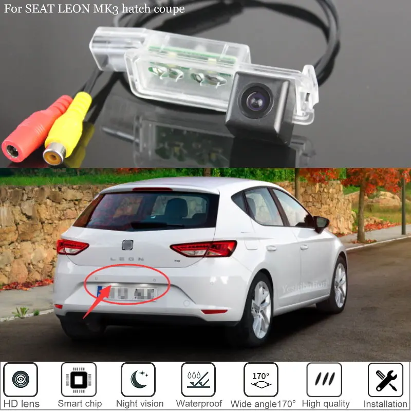Yeshibation камера заднего вида для SEAT LEON MK3 hatch coupe 2012 ~ 2017 2013 2015 ночного видения