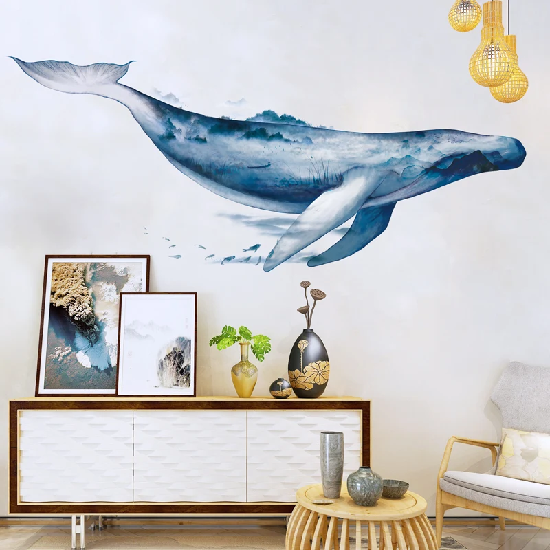 

[SHIJUEHEZI] Fish Wall Stickers PVC Material DIY Cartoon Wall Decals for House Kids Rooms Baby Bedroom Nursery Decoration