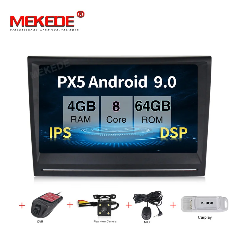 PX5 4 Гб+ 64 ГБ Android 9,0 автомобильный мультимедийный плеер для Porsche 911 987 997 Cayman Boxster с DSP ips gps навигацией - Цвет: camera DVR carplay