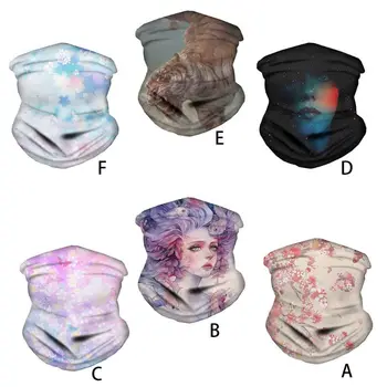 

Unisex Multifunctional Windproof Neck Gaiter Bandana Sweet Sakura Butterfly Fairy Print Sunscreen Face Cover Balaclava