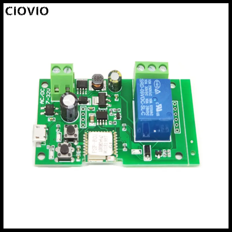 CIOVIO 1 шт. wifi переключатель DC 5 в 12 В 24 в 32 В инчинг/самоблокирующийся беспроводной релейный модуль умный дом автоматизация для доступа к компьютеру