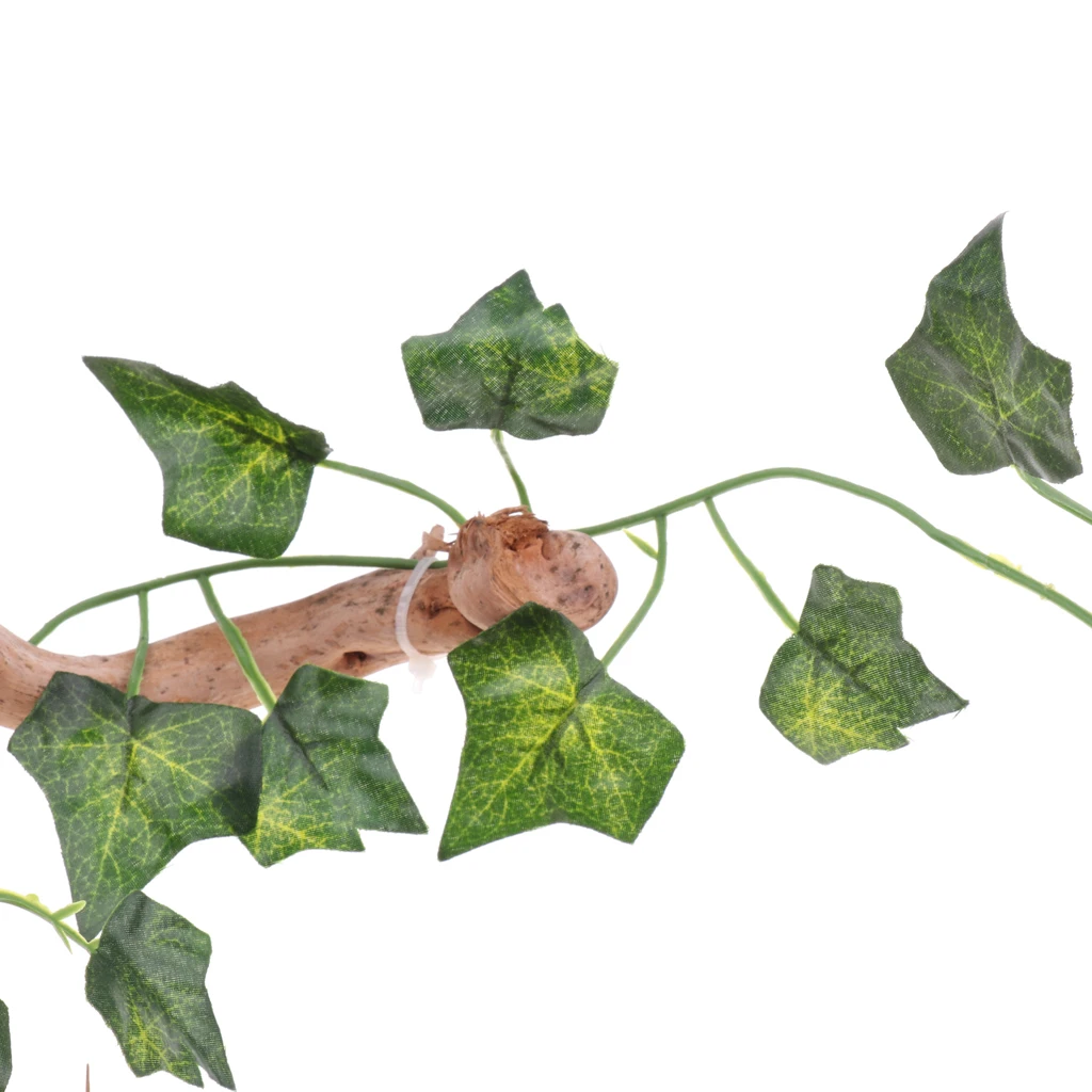 Reptile Terrarium Landscaping Natural Wood Root & Ivy Vines Aquarium Decoration