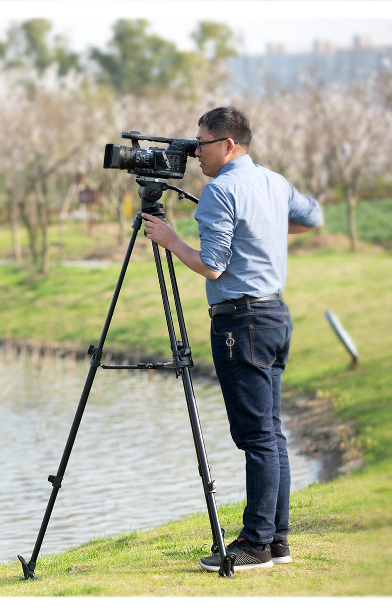 E-IMAGE Aluminum Camera Fluid Tripod Kit EI720A Professional