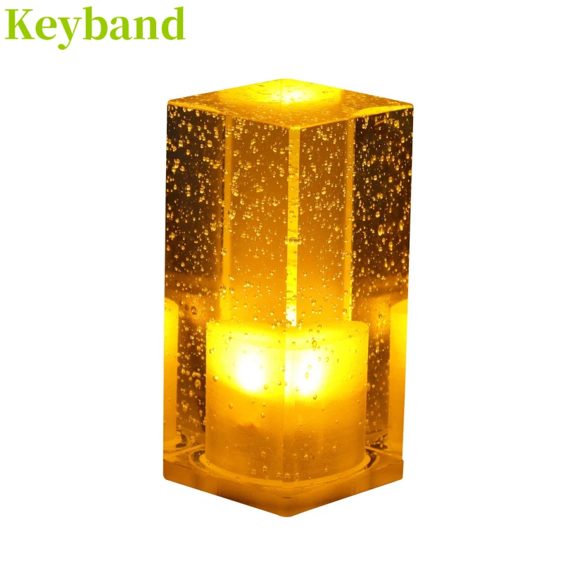 

Прозрачная Настольная лампа с пузырями, цветной портативный беспроводной Перезаряжаемый Настольный светильник для ресторана, кафе, бара