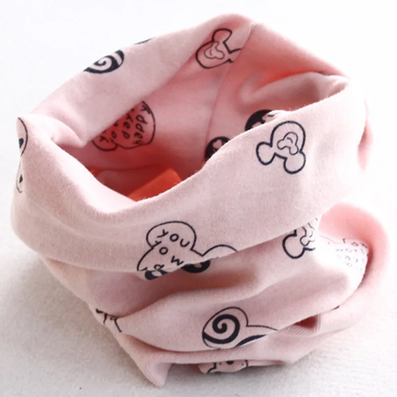 pink Autumn Winter Baby Scarf Warm Knitted Cotton Children Scarf Girls Scarf Toddler Scarf Neckerchief Kids Boy Neck Ring Collar - Цвет: pink