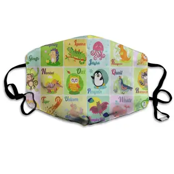 

Face Mask Cute Animal Alphabet Custom Personalized Cycling Half Face Earloop Face Mask for Women