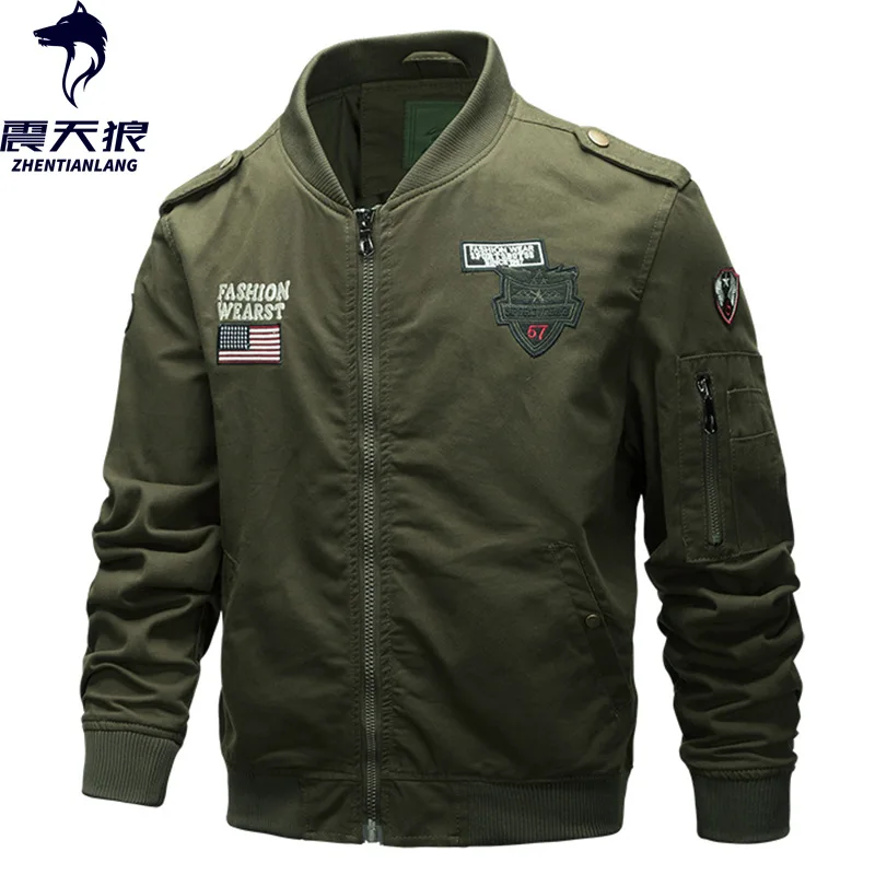 

Cross Border for Autumn Western Style Baseball Air Force Flight Jacket Trend Men Uniforms Workwear Tops Youth